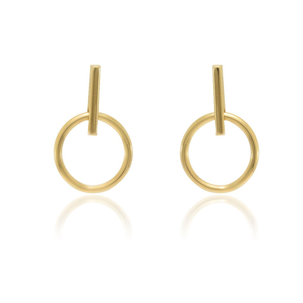 pendientes oro amarillo 18kt joyeria pamplona