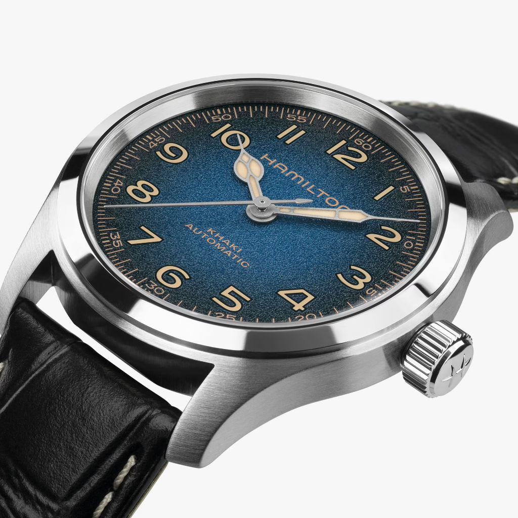 reloj hamilton murph automatico de la pelicula interstellar en 38mm esfera azul