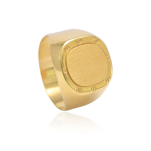 anillo sello en oro de 18kt joyería en pamplona