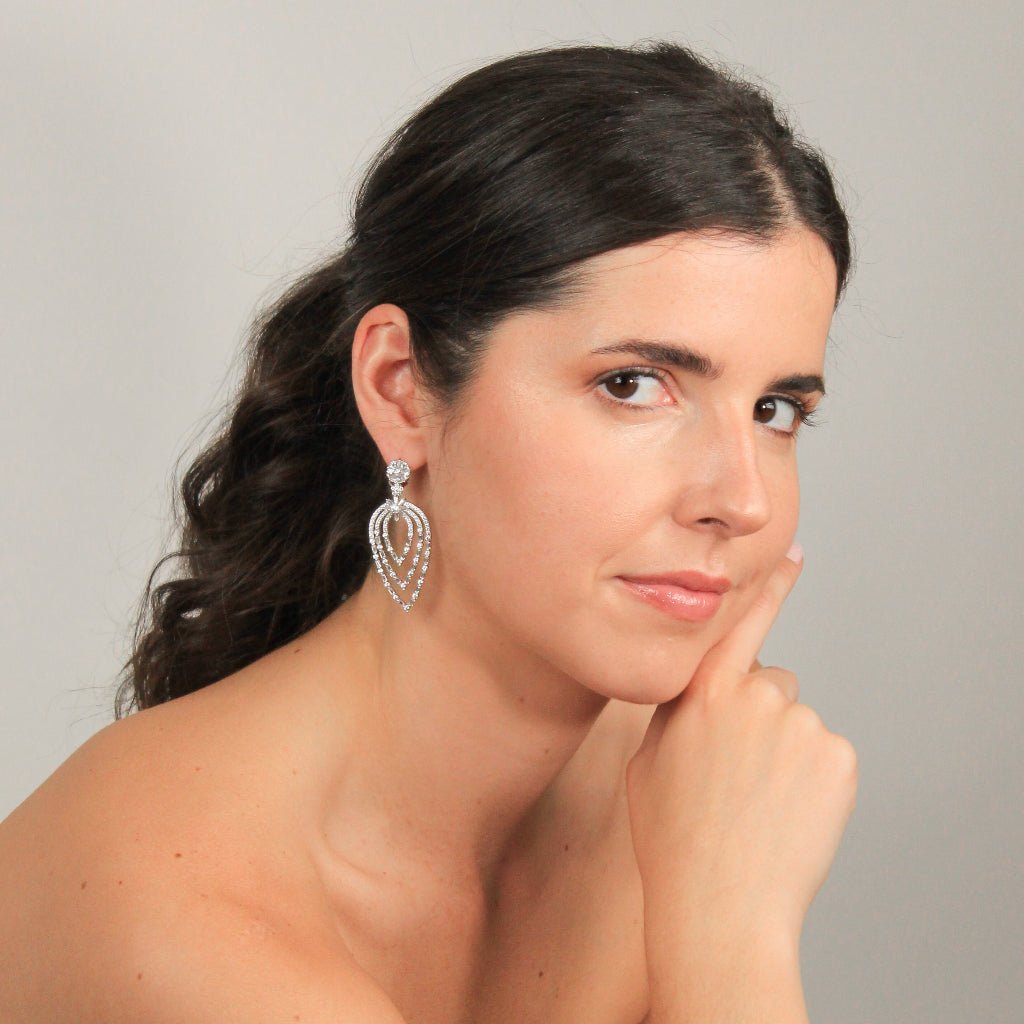 Pendientes de novia en plata de primera ley 