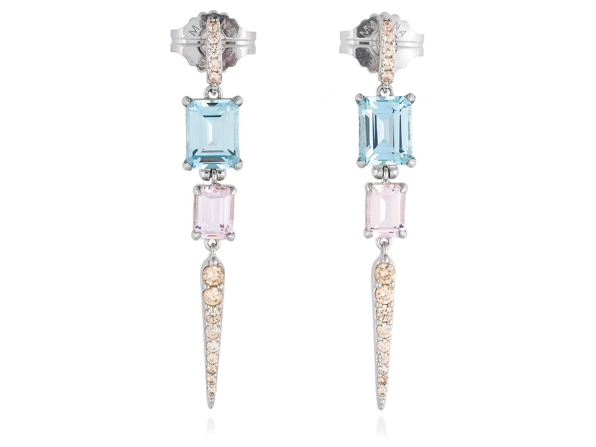 Pendientes MONACO Azul en plata