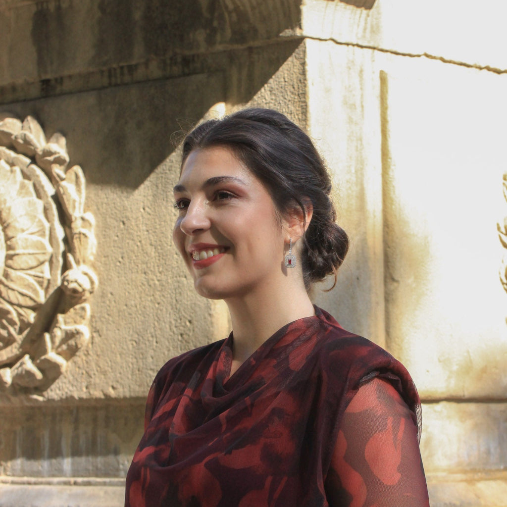 pendientes vintage en plata de primera ley con circonita rosa para novia e invitada