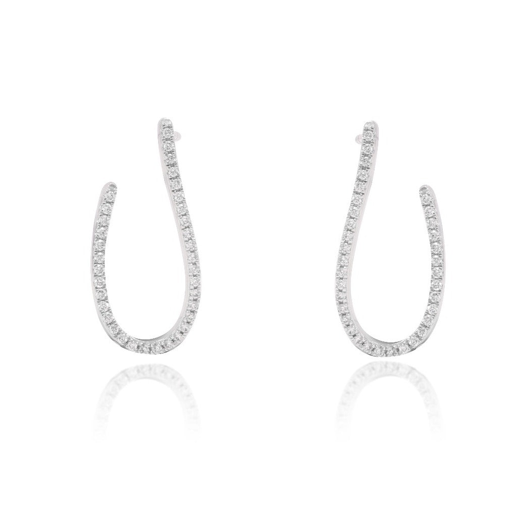 pendientes de novia oro blanco y diamantes 