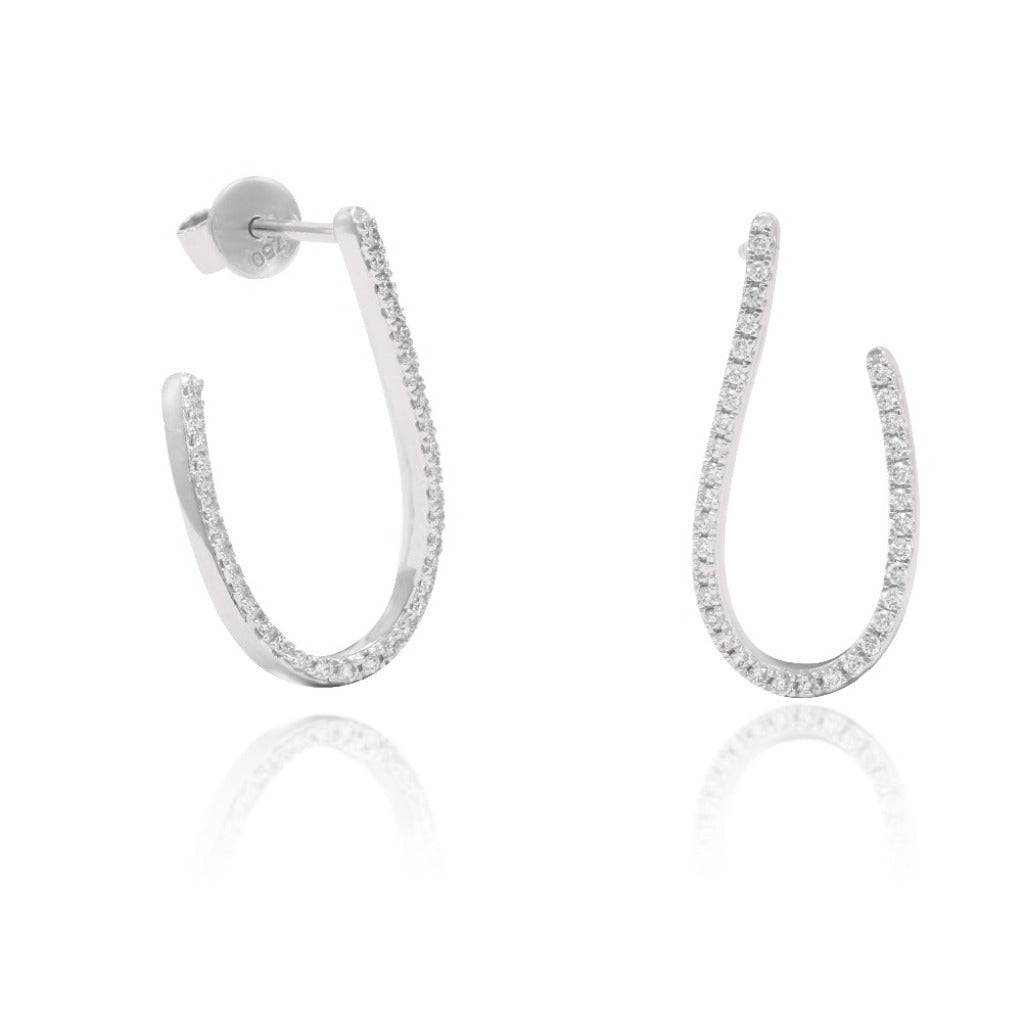 pendiente novia oro blanco de diamante pamplona