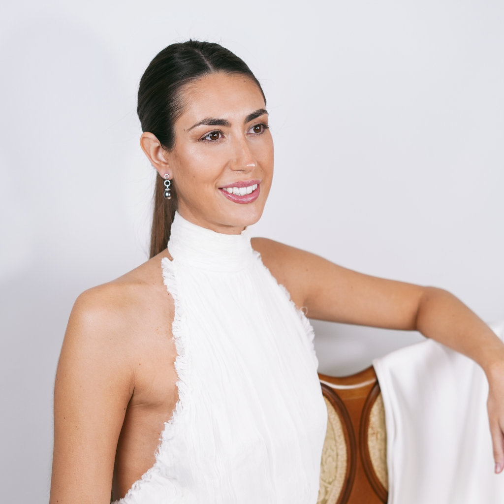 pendientes de novia perla tahiti en oro blanco de 18k con diamantes