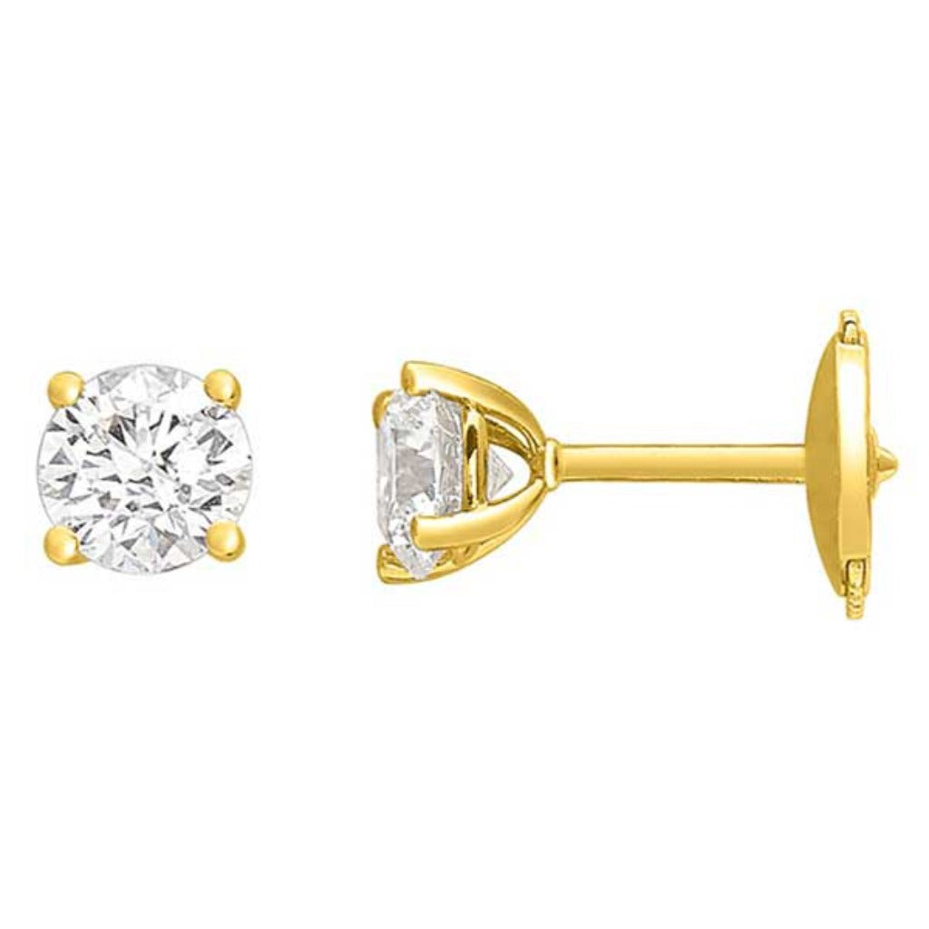 Pendientes Diamante de laboratorio Sampaguita amarillo 0,50cts