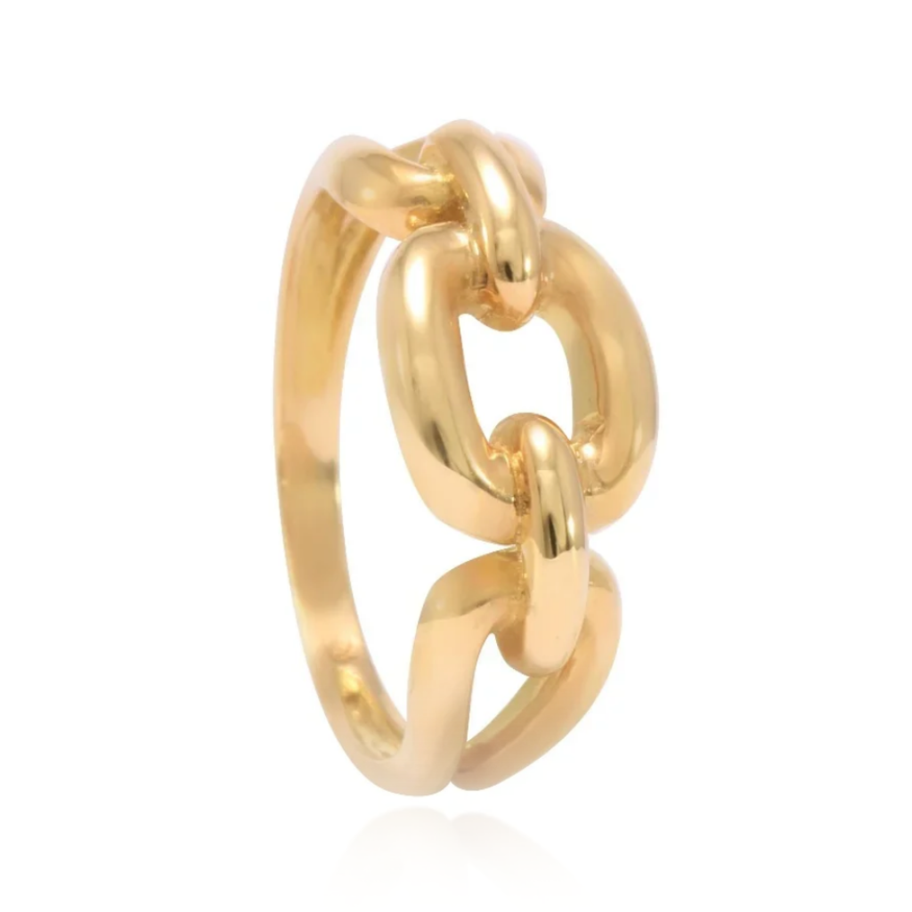 anillo oro rosa de 18kt joyería pamplona