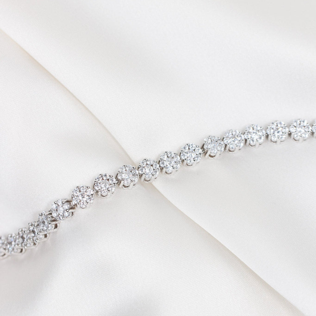 pulsera de novia en plata de primera ley con circonitas