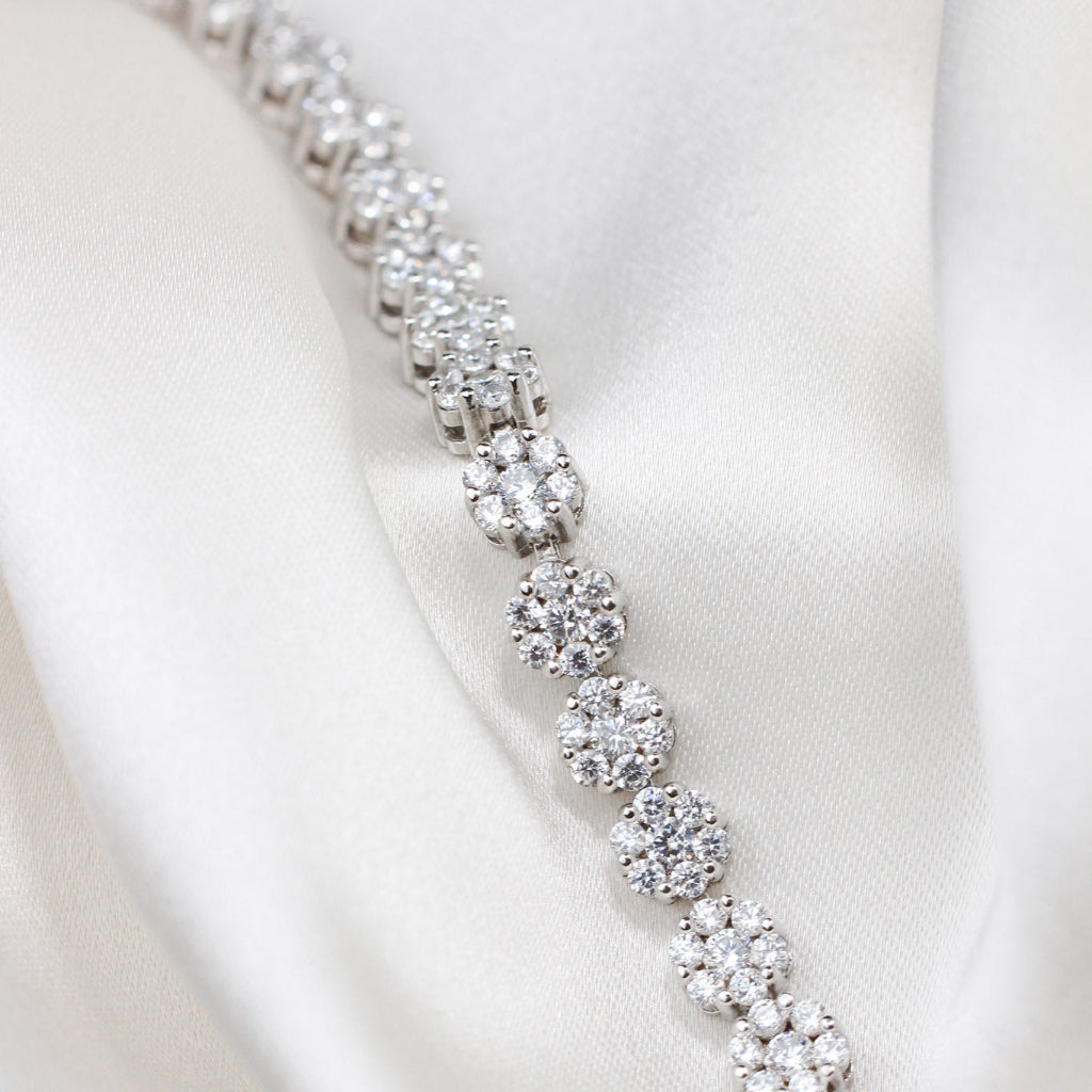 pulsera de novia en plata de primera ley con circonitas