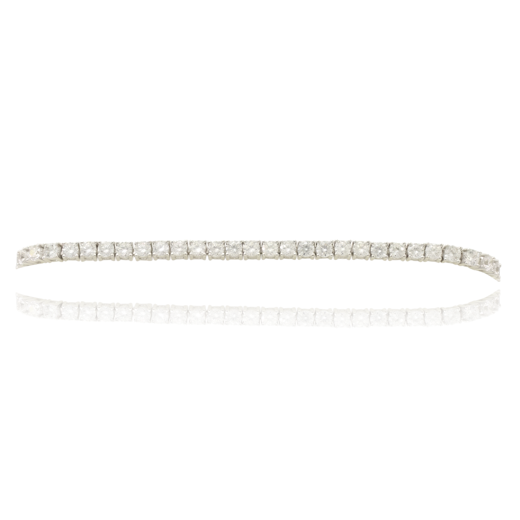 Pulsera riviere en plata de primera ley con circonitas para novia e invitada