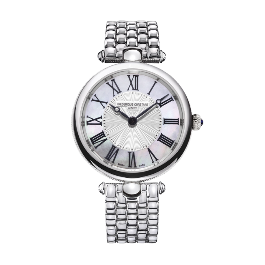 Reloj de mujer frederique constant classics art deco redondo plateado 