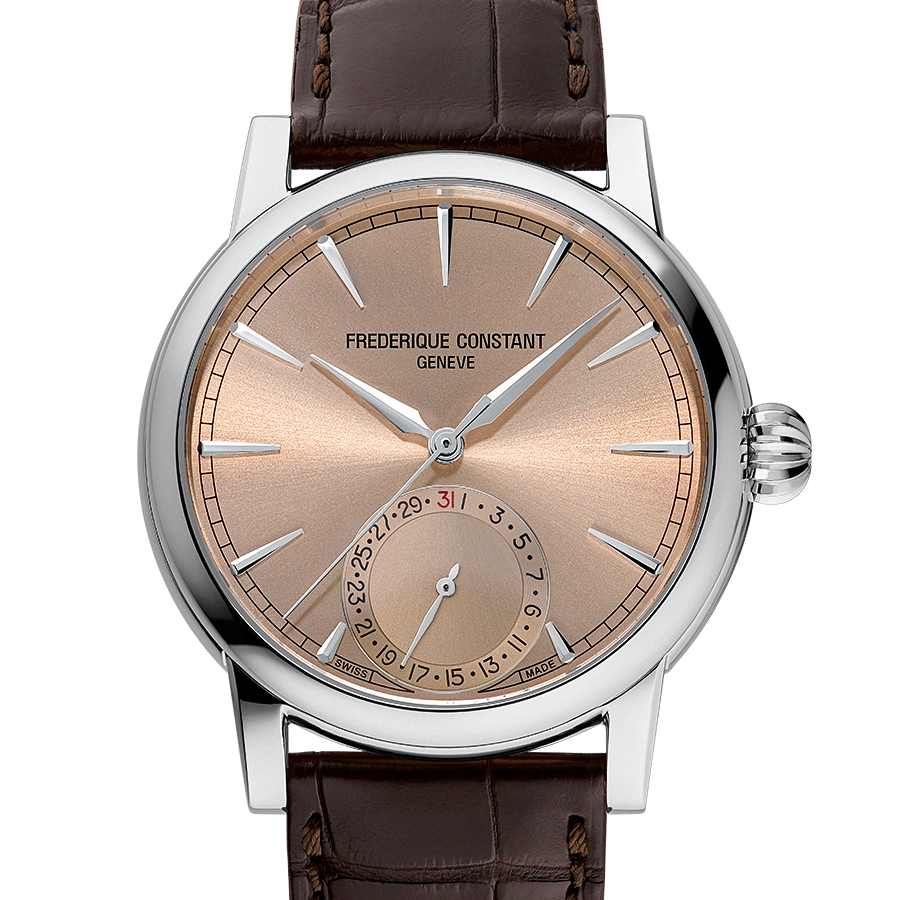 reloj frederique constant manufacture classic date correa marron