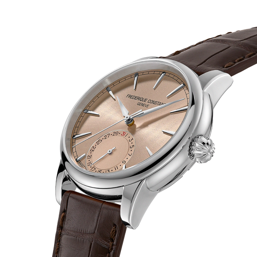 reloj frederique constant manufacture classic date marron automatico