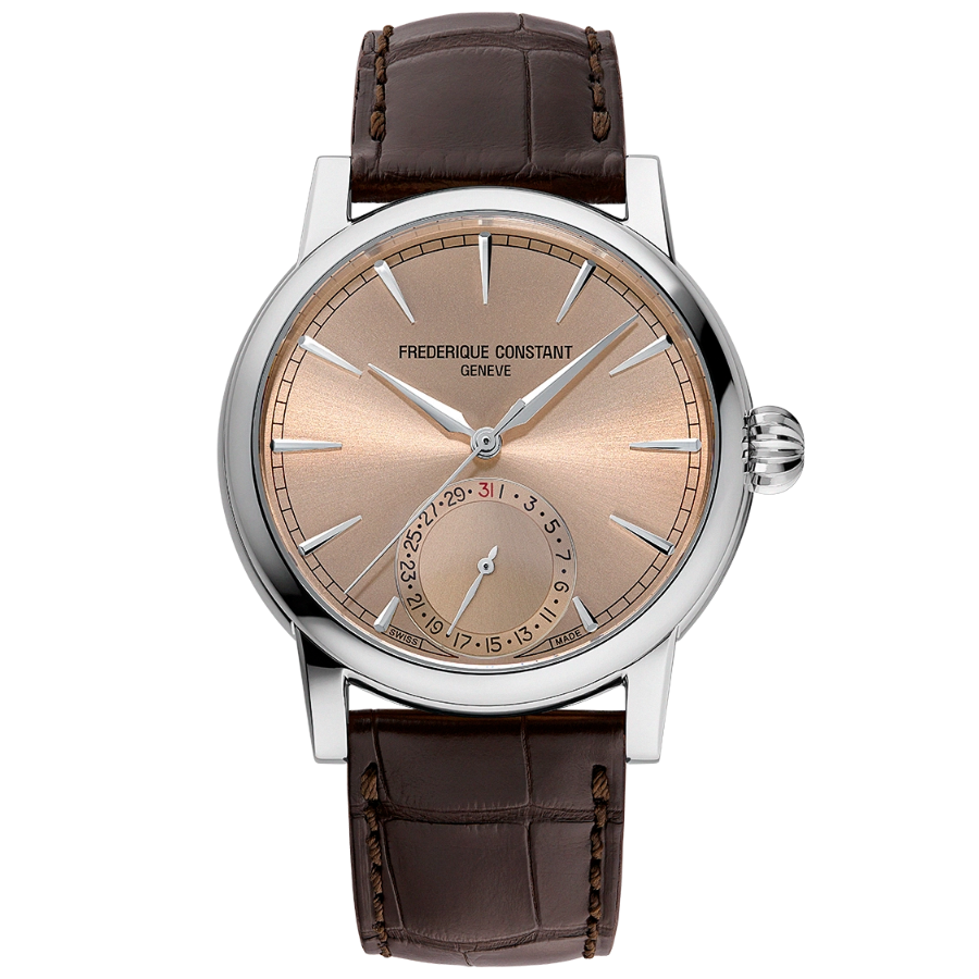 reloj frederique constant manufacture classic date correa marron