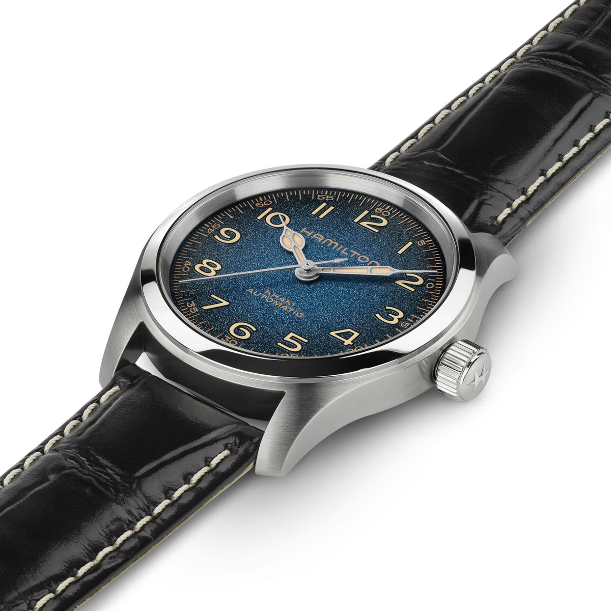reloj hamilton murph automatico de la pelicula interstellar en 38mm esfera azul