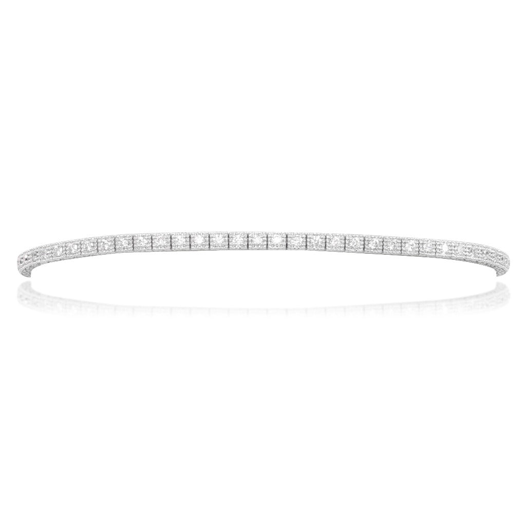 pulsera de novia de oro blanco de 18kt con diamantes joyeria pamplona