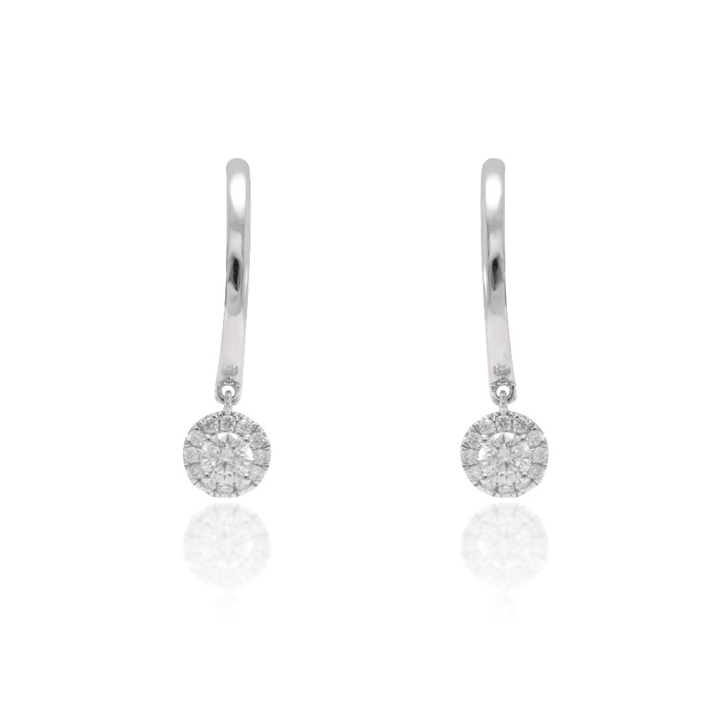 pendientes oro blanco y diamantes pamplona