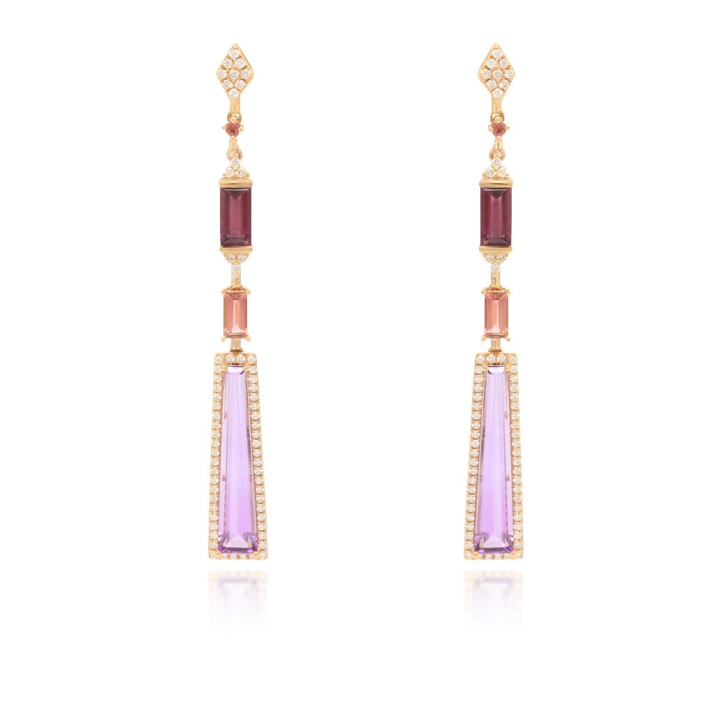 pendientes oro rosa 18kt novia joyeria pamplona