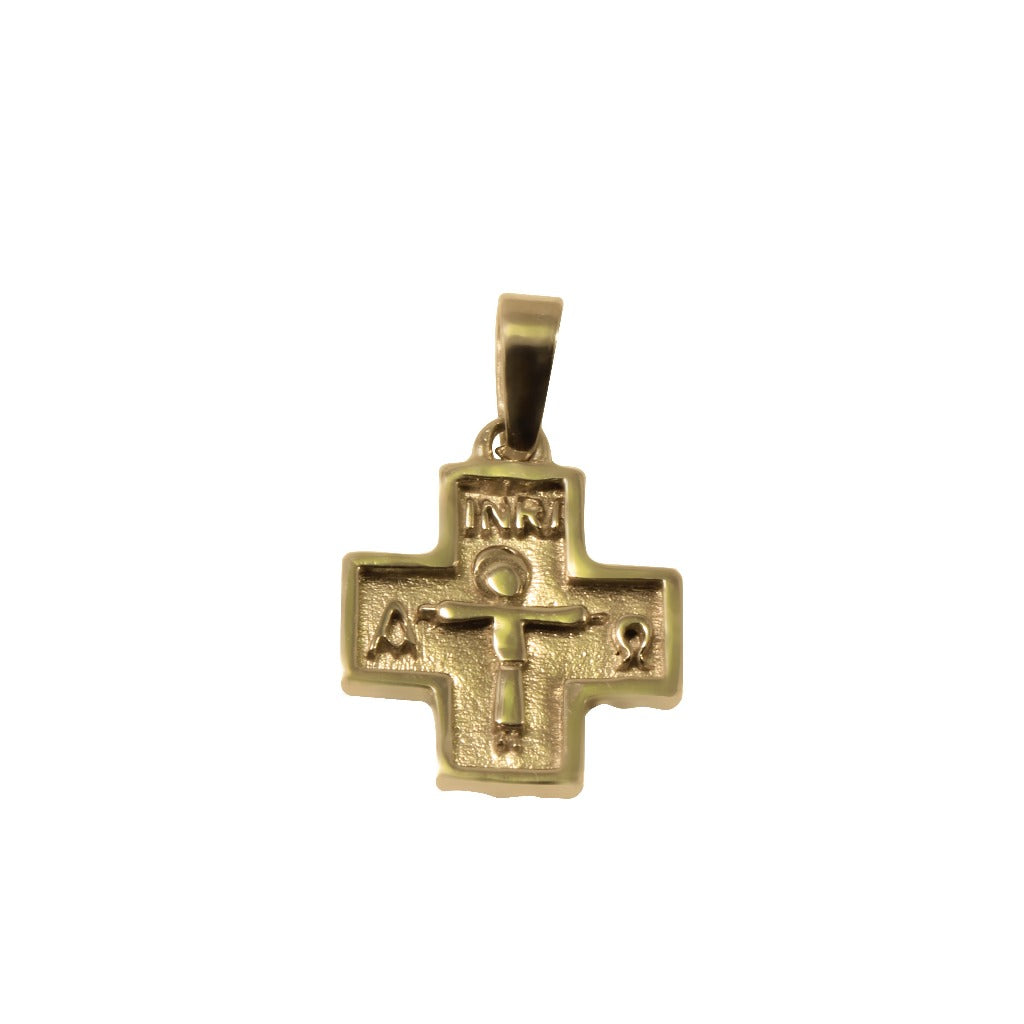 cruz de oro amarillo 18kt pamplona