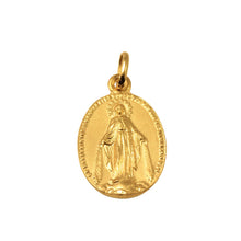 Cargar imagen en el visor de la galería, Medalla con milagrosa realizada en oro amarillo de 18 quilates.
