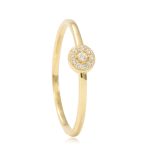 anillo de oro de 18kt y circonitas joyeria pamplona