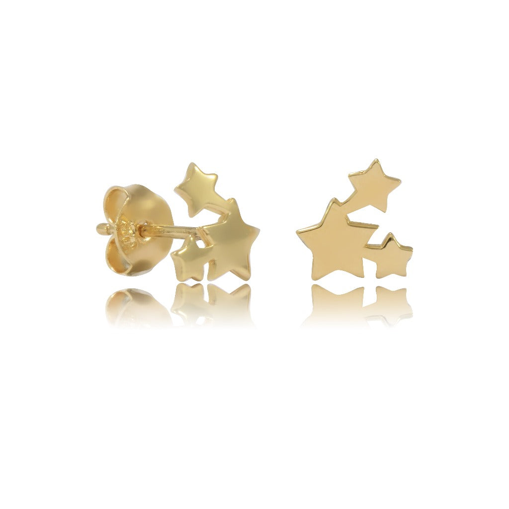 Pendientes de estrellas de oro amarillo.