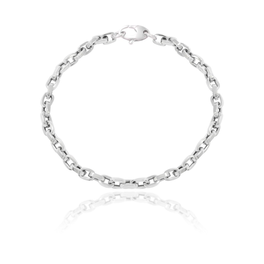 Pulsera realizada en oro blanco de 18 quilates.