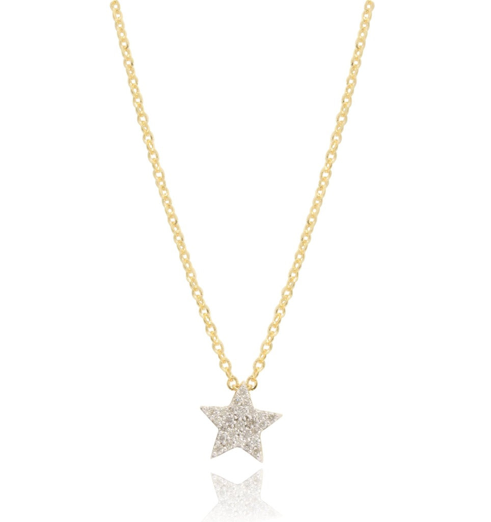 collar de oro amarillo con estrella de diamantes Pamplona