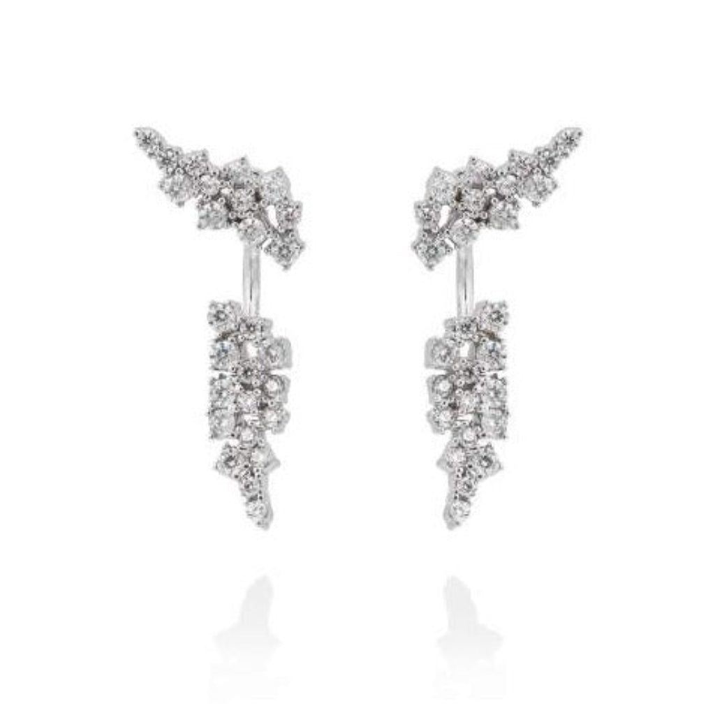 Pendientes de plata de primera ley (925) con circonitas incoloras