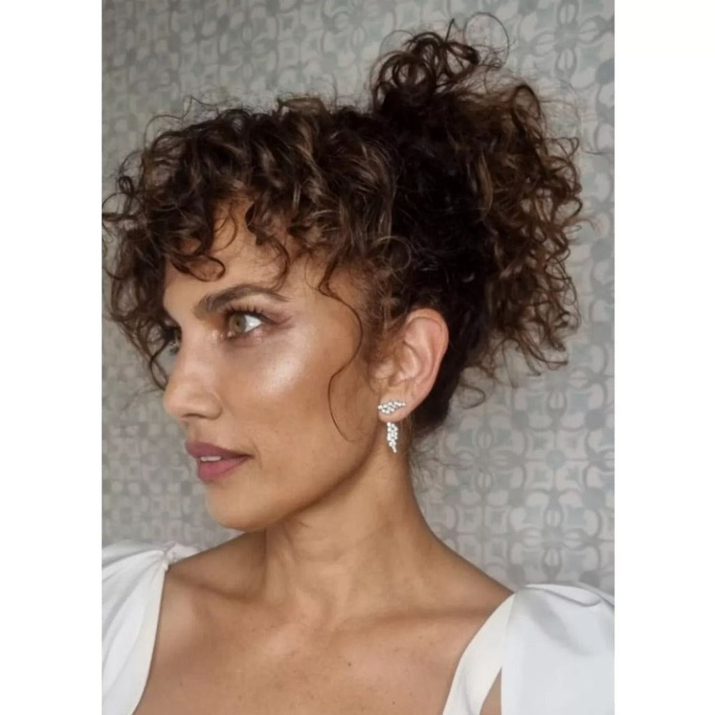 Pendientes de plata de primera ley (925) con circonitas incoloras