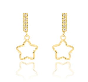 Pendientes de estrella de oro amarillo.