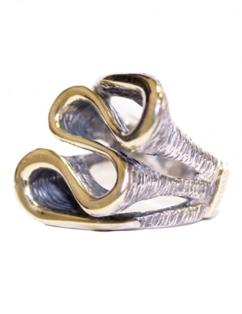 Anillo plata y oro Styliano