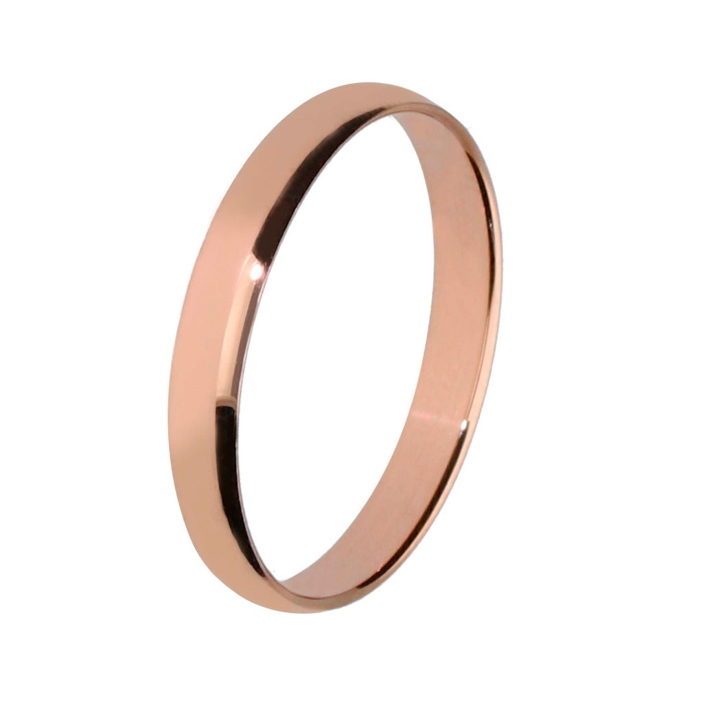 Alianza 3mm rosa plana