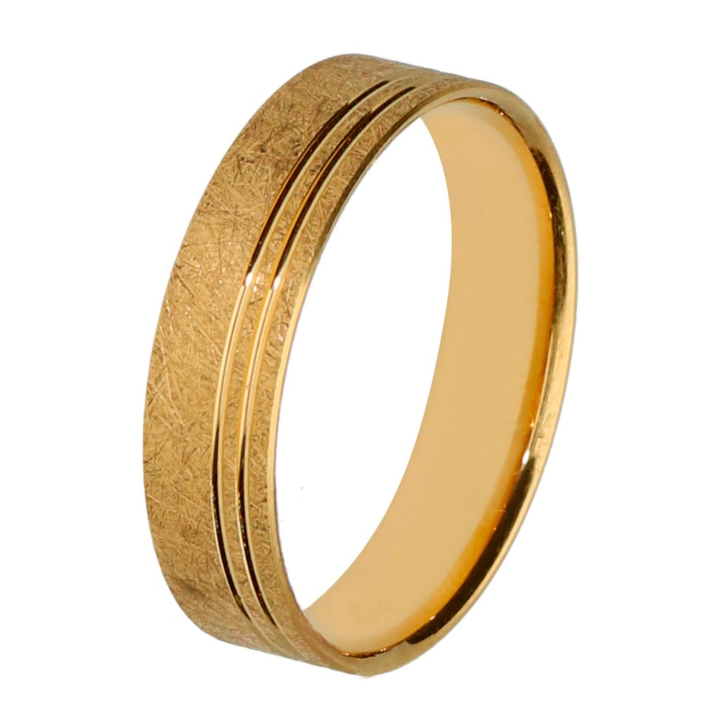 Alianza confort en oro amarillo de 18 quilates. Joyería Pamplona.