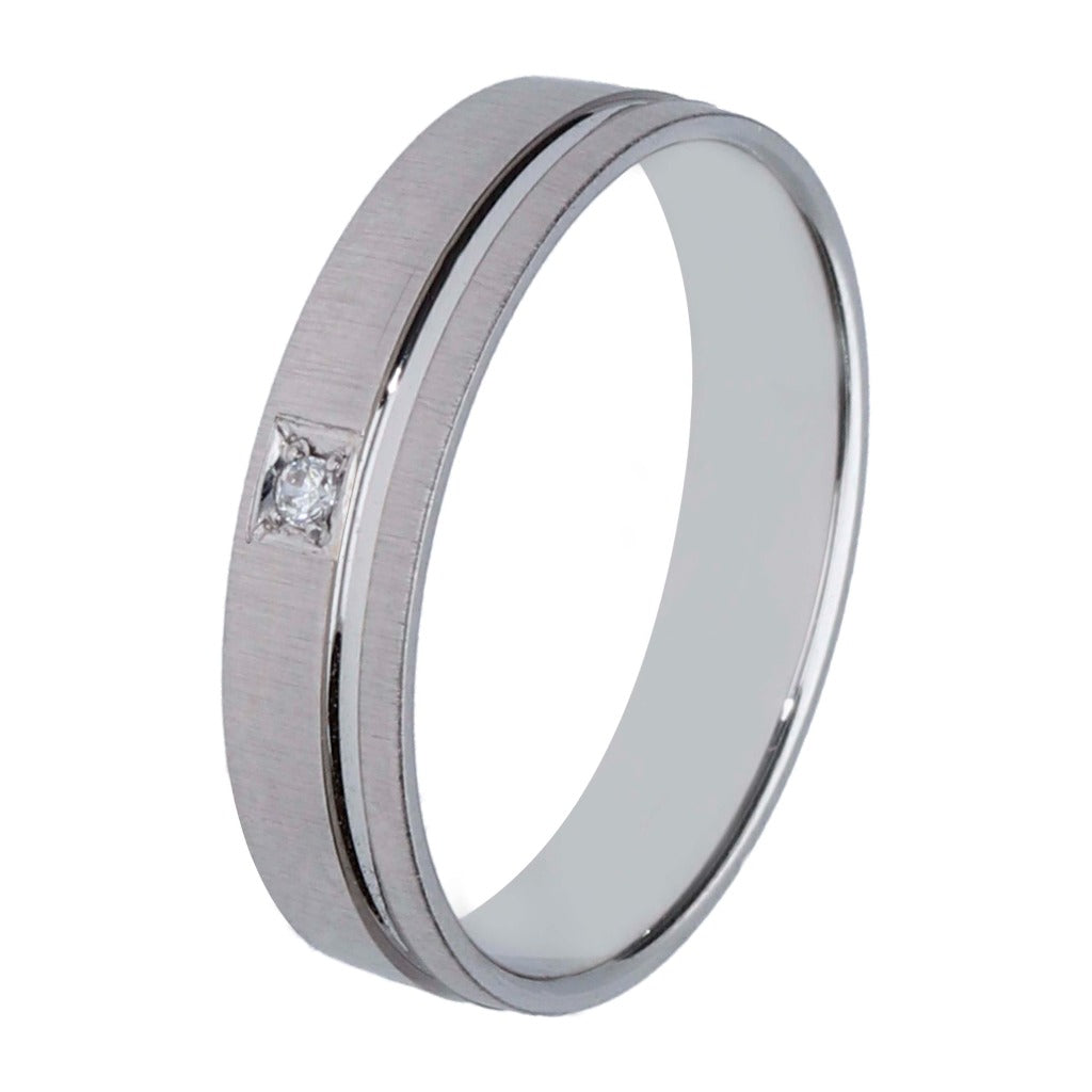 Alianza 4,5mm blanca con diamante