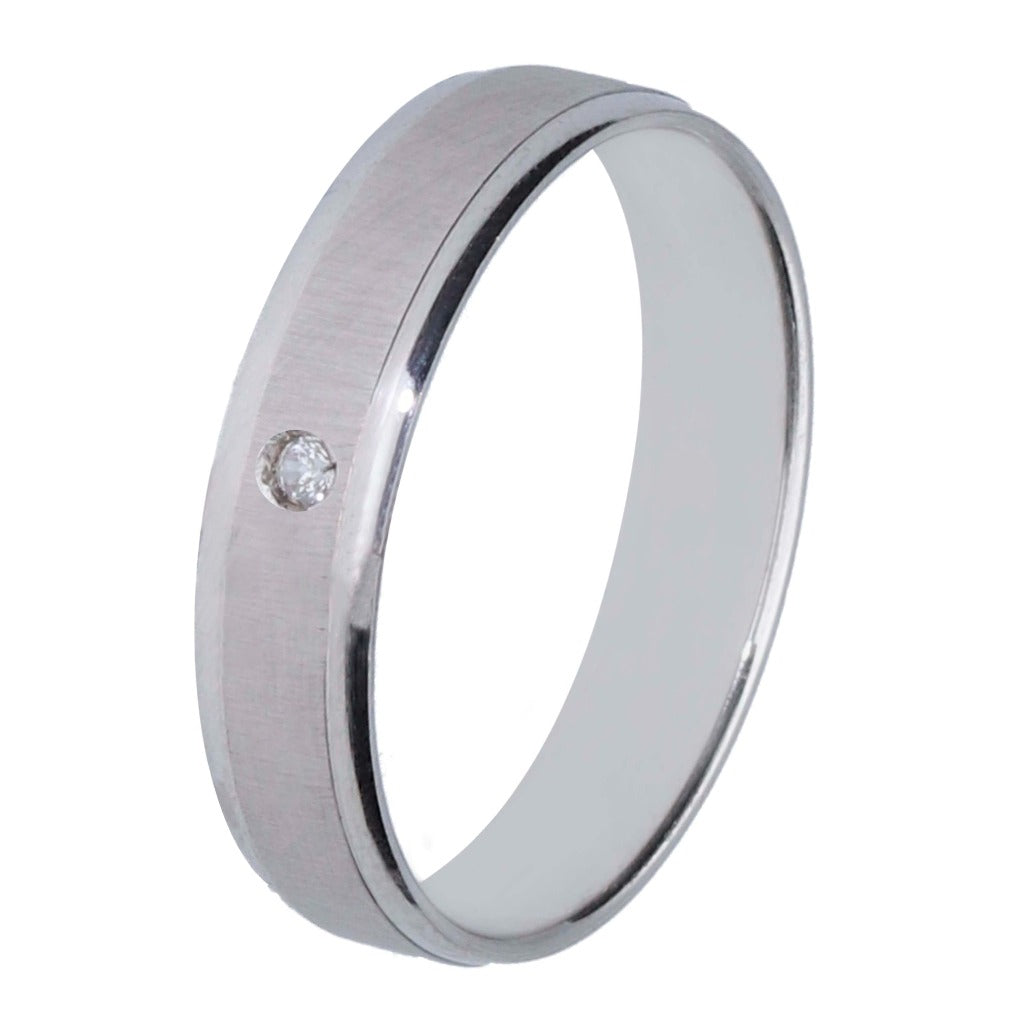 Alianza 4,5mm blanca con diamante