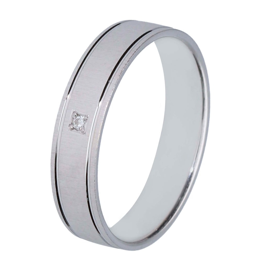 Alianza 4,5mm blanca con diamante
