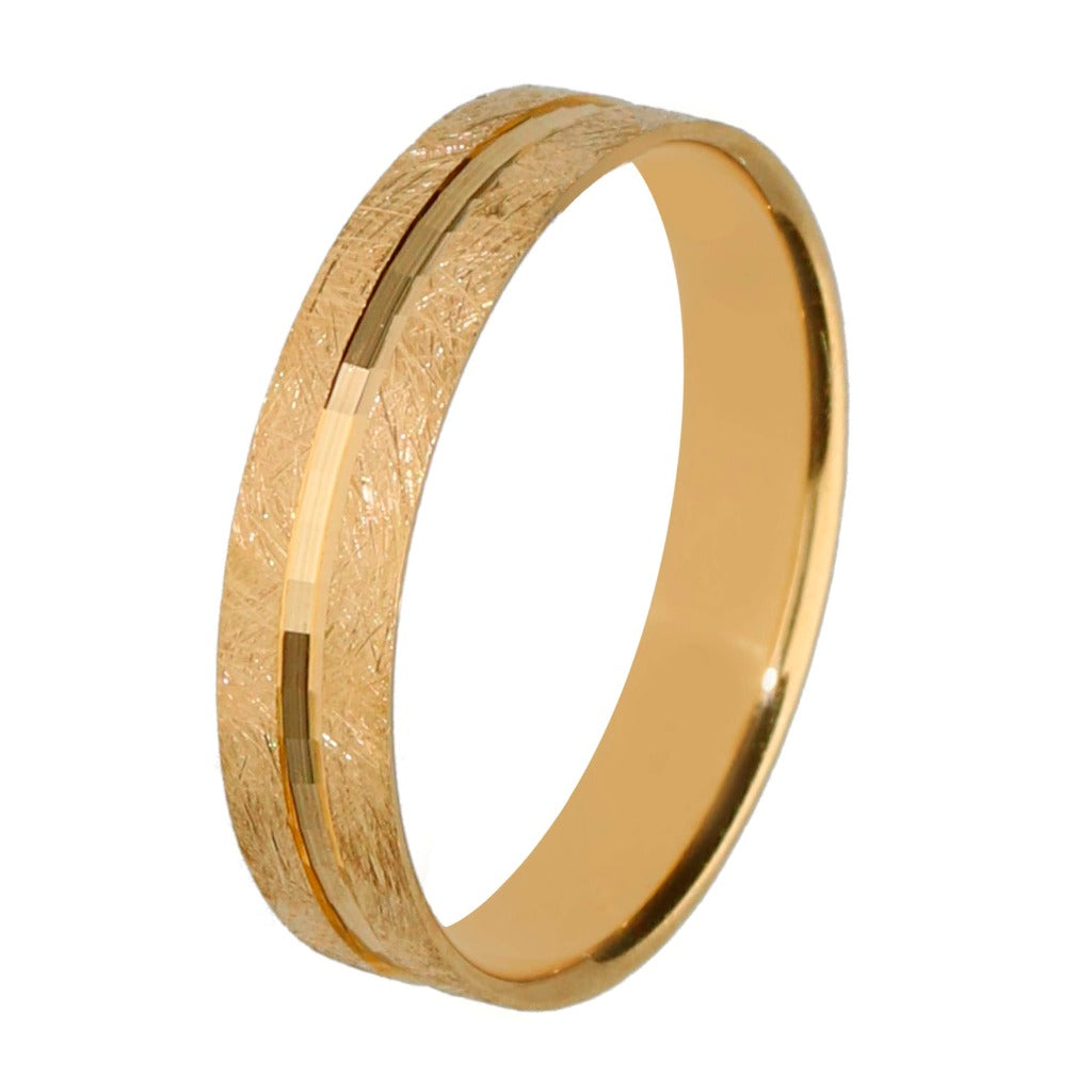 Alianza confort en oro amarillo de 18 quilates. Joyería Pamplona.