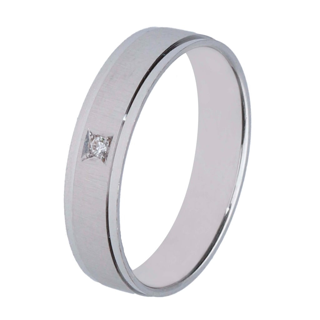 Alianza 4,5mm blanca con diamante