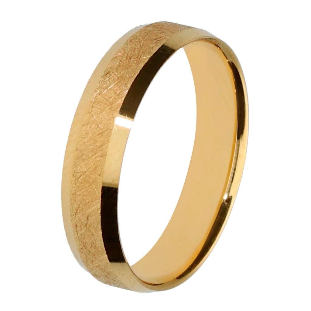 Alianza confort en oro amarillo de 18 quilates. Joyería Pamplona.