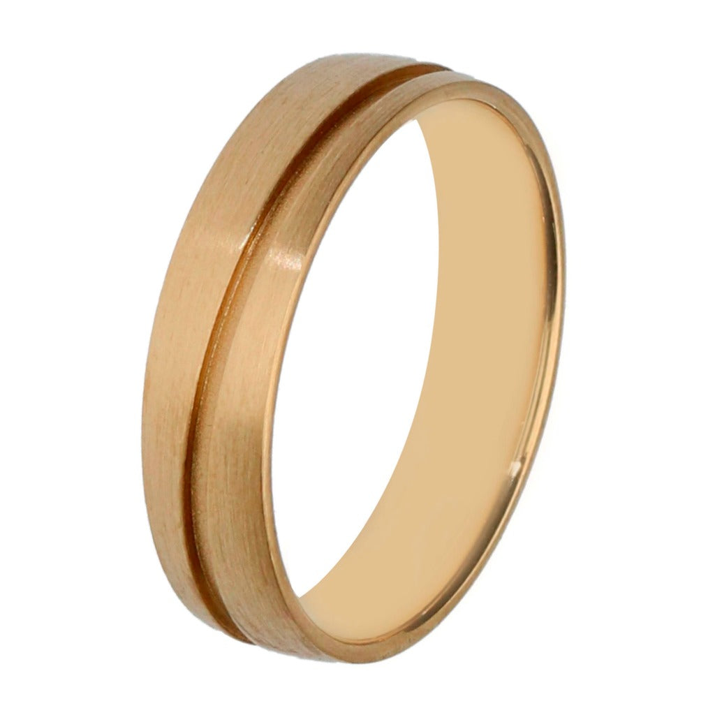 Alianza confort en oro amarillo de 18 quilates. Joyería Pamplona.