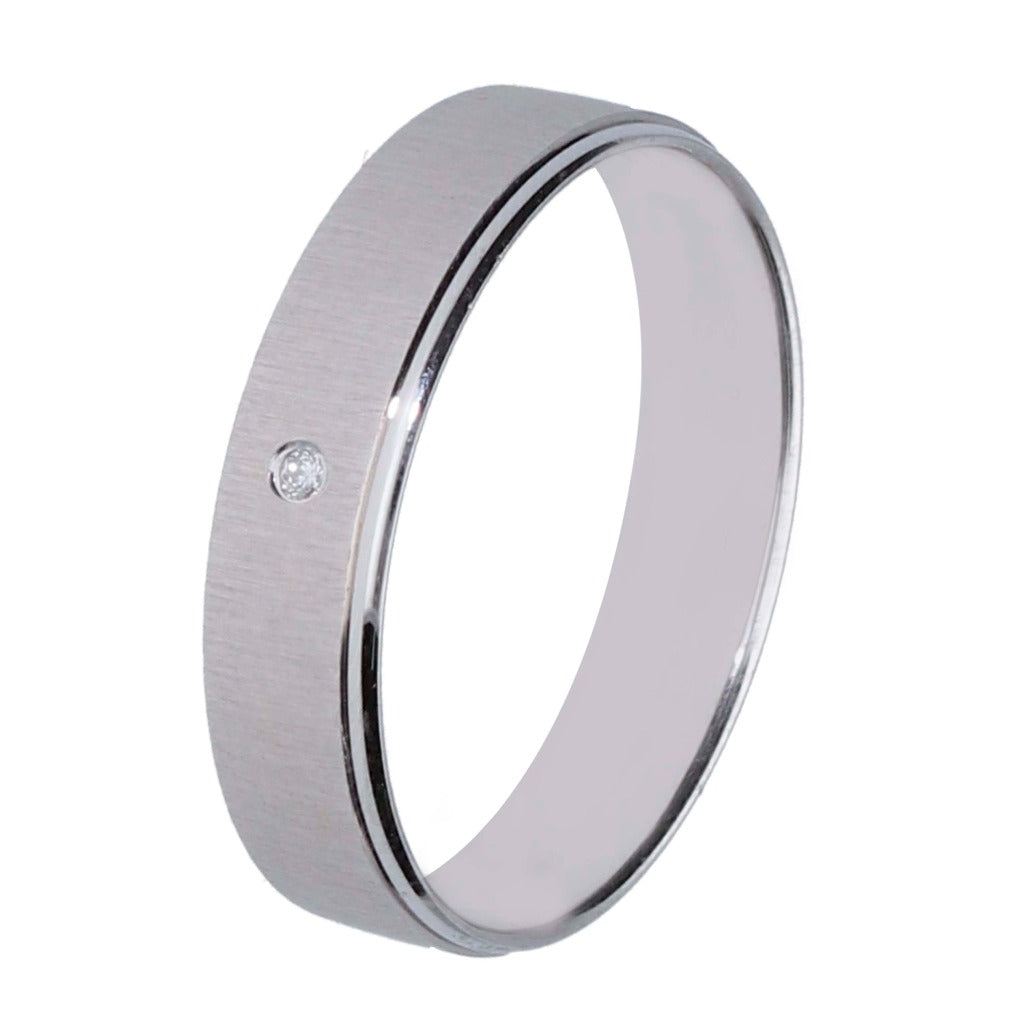 Alianza 4,5mm blanca con diamante
