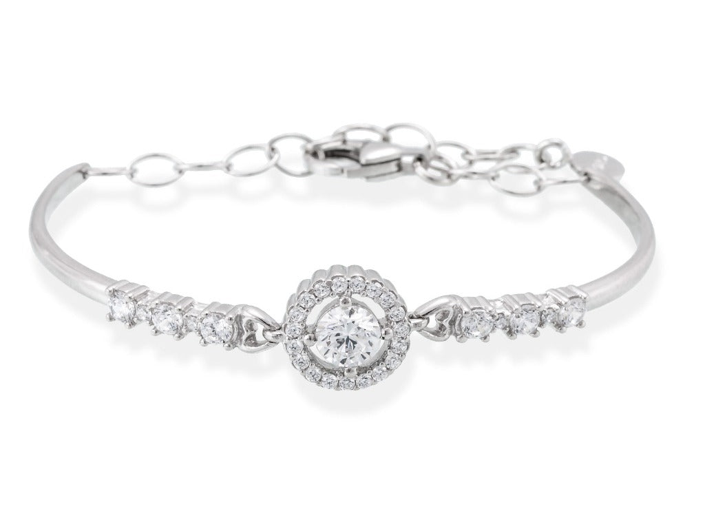 Pulsera circonita plata Pamplona