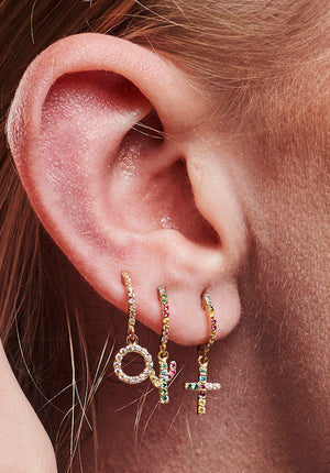 Bright white earrings