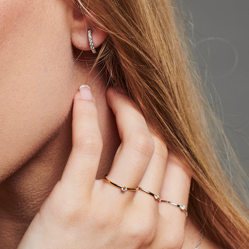 sortijas con diamante central