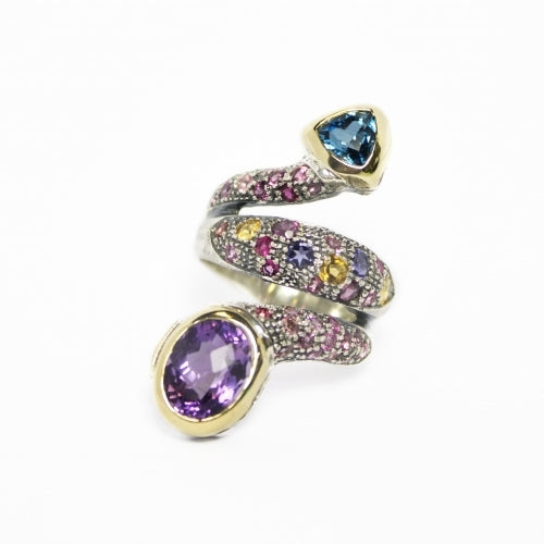 Anillo Serpiente de Amatista Styliano