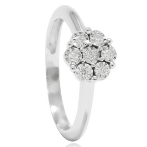 anillo de compromiso de oro blanco de 18kt y diamantes pamplona