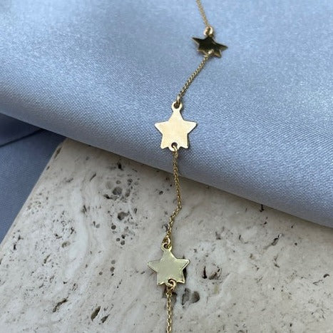 Pulsera de estrellas oro 18kt joyería pamplona