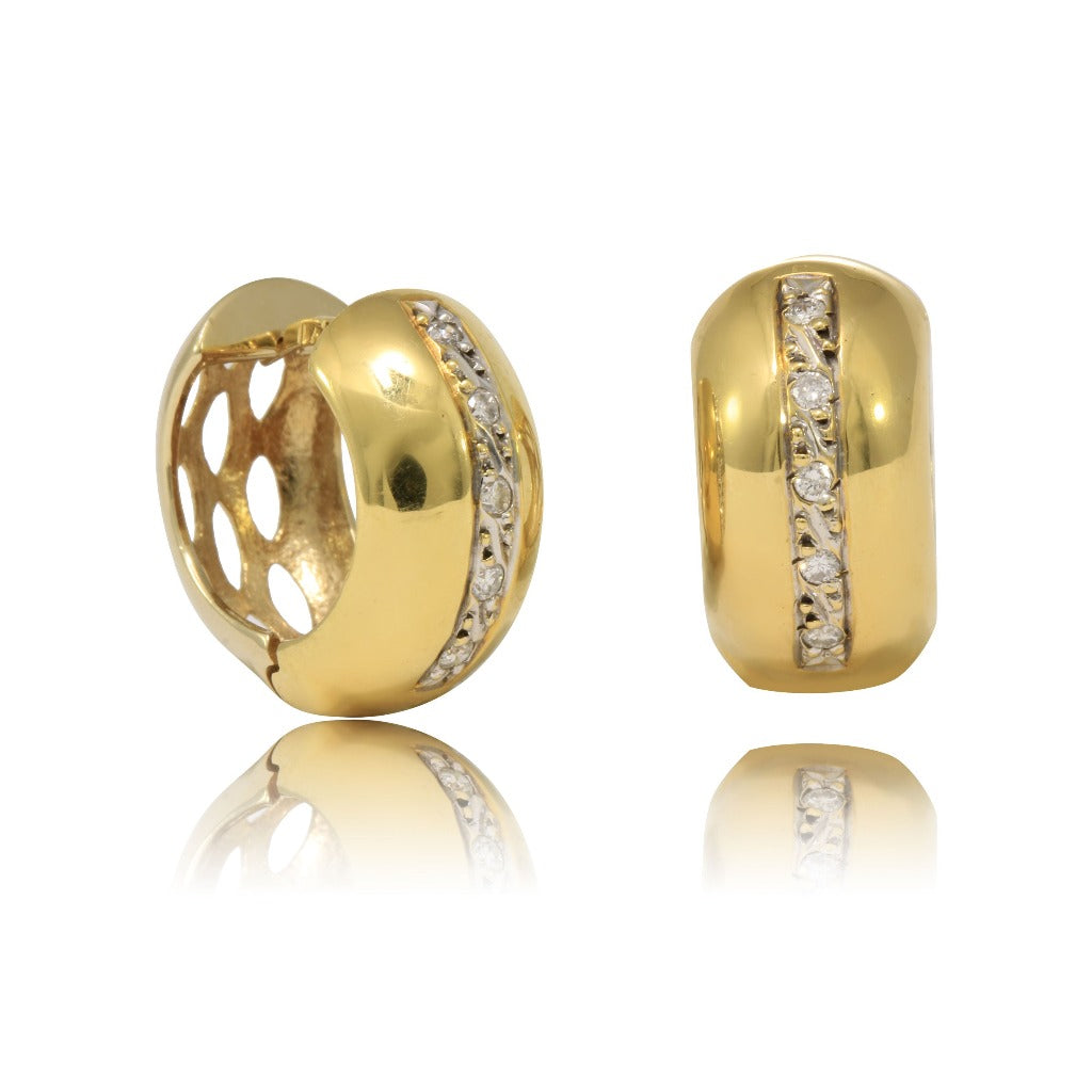 Pendientes de aro de oro.