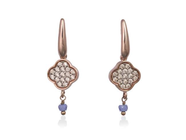 pendientes de plata rosa 